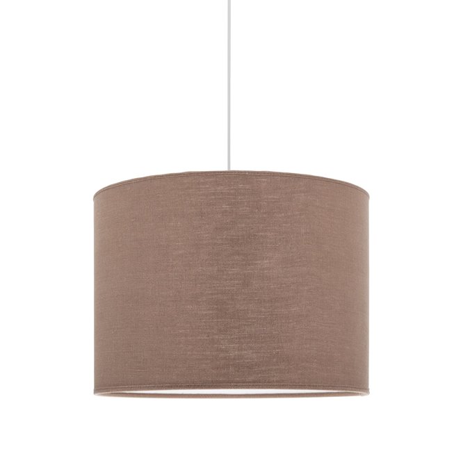 Lampa wisząca z abażurem lnianym Mocca Sara 35cm